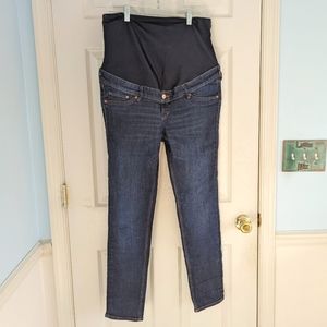 & Denim Maternity dark wash skinny leg jeans, size 14